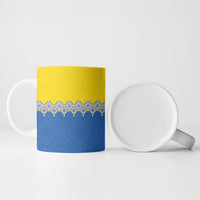 Ukraine Trident Symbol Ceramic Mug Ukrainian Flag Inspired