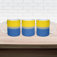 Ukraine Trident Symbol Ceramic Mug Ukrainian Flag Inspired