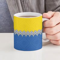 Ukraine Trident Symbol Ceramic Mug Ukrainian Flag Inspired