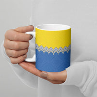 Ukraine Trident Symbol Ceramic Mug Ukrainian Flag Inspired