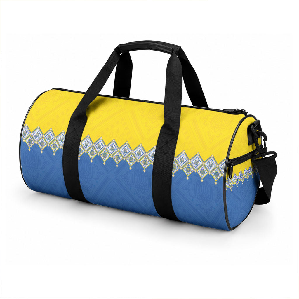 Ukraine Trident Symbol Duffle Bag Ukrainian Flag Inspired