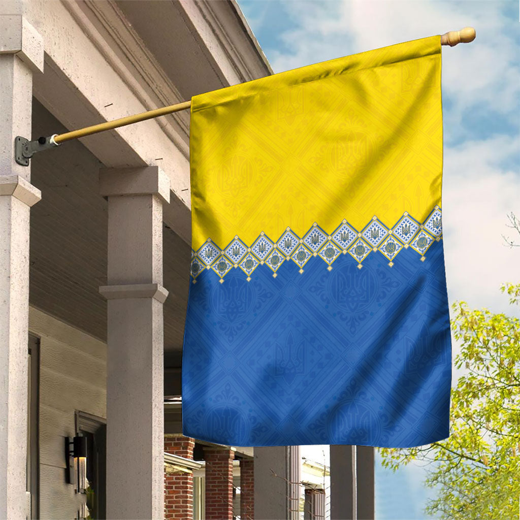 Ukraine Trident Symbol Garden Flag Ukrainian Flag Inspired