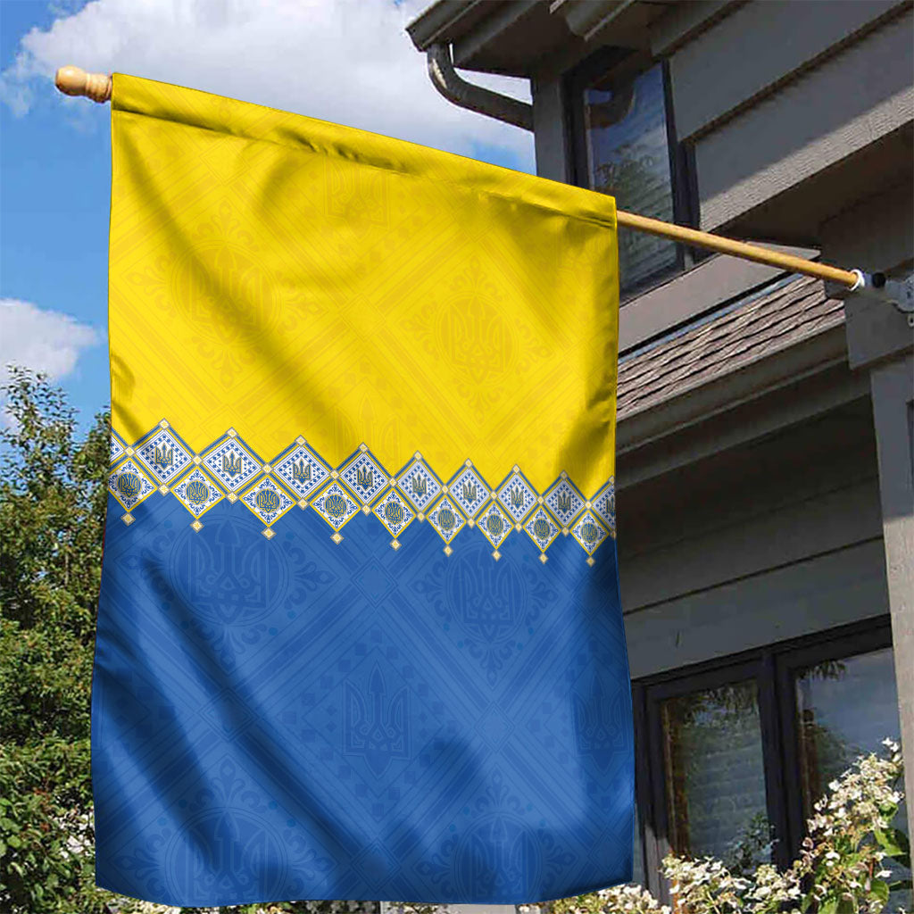 Ukraine Trident Symbol Garden Flag Ukrainian Flag Inspired