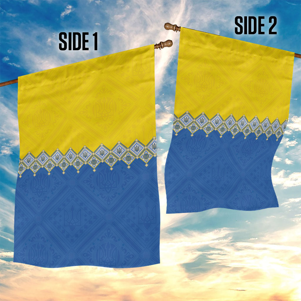 Ukraine Trident Symbol Garden Flag Ukrainian Flag Inspired