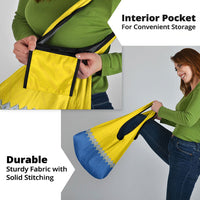 Ukraine Trident Symbol Grocery Bag Ukrainian Flag Inspired