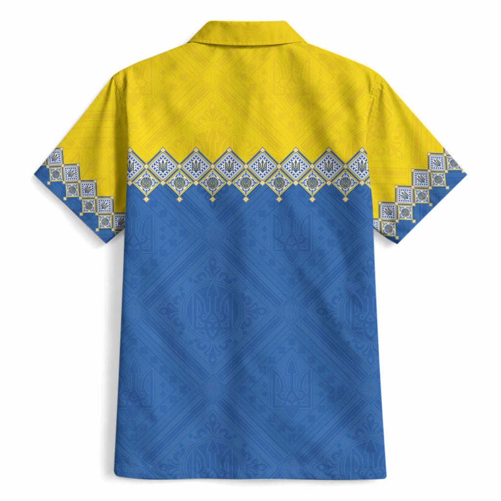 Ukraine Trident Symbol Hawaiian Shirt Ukrainian Flag Inspired