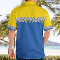 Ukraine Trident Symbol Hawaiian Shirt Ukrainian Flag Inspired
