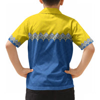 Ukraine Trident Symbol Hawaiian Shirt Ukrainian Flag Inspired