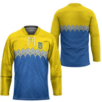 Ukraine Trident Symbol Hockey Jersey Ukrainian Flag Inspired
