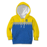 Ukraine Trident Symbol Kid Hoodie Ukrainian Flag Inspired