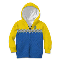 Ukraine Trident Symbol Kid Hoodie Ukrainian Flag Inspired