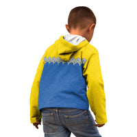 Ukraine Trident Symbol Kid Hoodie Ukrainian Flag Inspired