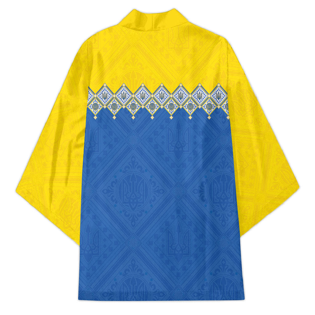 Ukraine Trident Symbol Kimono Ukrainian Flag Inspired