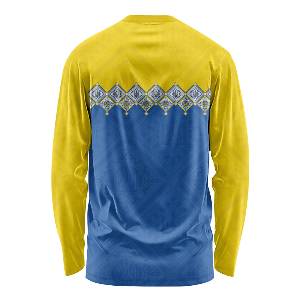 Ukraine Trident Symbol Long Sleeve Shirt Ukrainian Flag Inspired