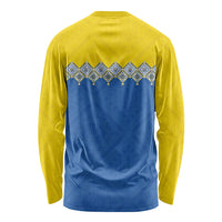 Ukraine Trident Symbol Long Sleeve Shirt Ukrainian Flag Inspired