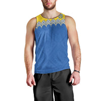 Ukraine Trident Symbol Men Tank Top Ukrainian Flag Inspired