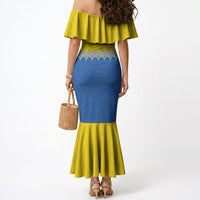 Ukraine Trident Symbol Mermaid Dress Ukrainian Flag Inspired
