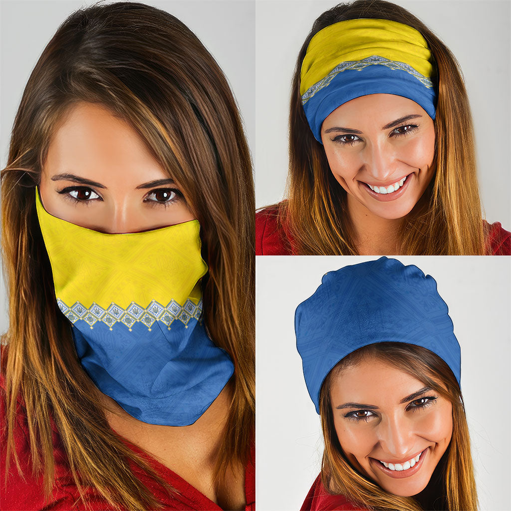 Ukraine Trident Symbol Neck Gaiter Ukrainian Flag Inspired