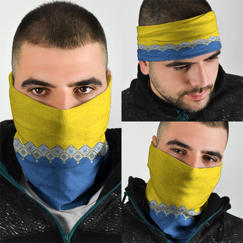Ukraine Trident Symbol Neck Gaiter Ukrainian Flag Inspired