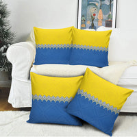 Ukraine Trident Symbol Pillow Cover Ukrainian Flag Inspired