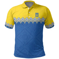 Ukraine Trident Symbol Polo Shirt Ukrainian Flag Inspired