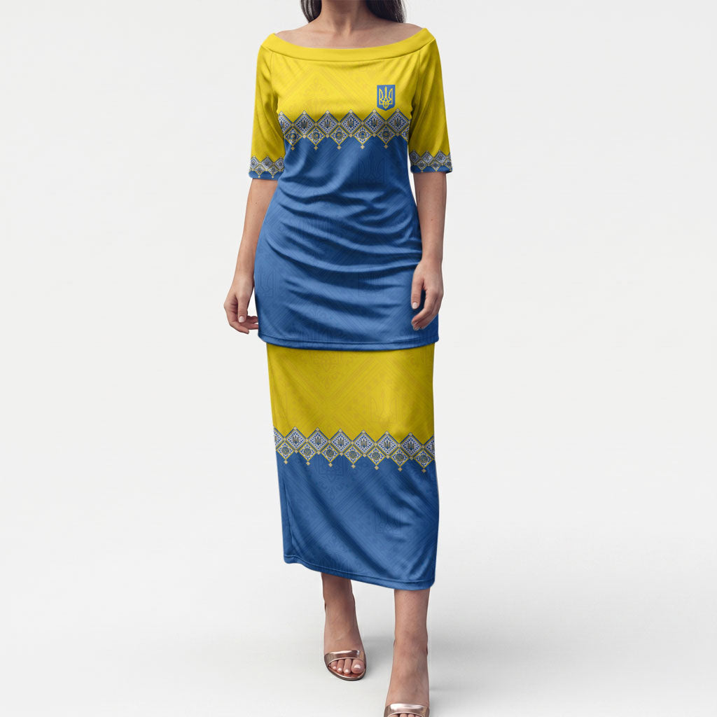 Ukraine Trident Symbol Puletasi Ukrainian Flag Inspired