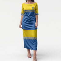 Ukraine Trident Symbol Puletasi Ukrainian Flag Inspired