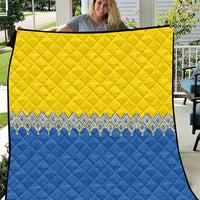 Ukraine Trident Symbol Quilt Ukrainian Flag Inspired