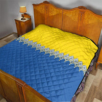 Ukraine Trident Symbol Quilt Ukrainian Flag Inspired