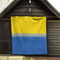 Ukraine Trident Symbol Quilt Ukrainian Flag Inspired