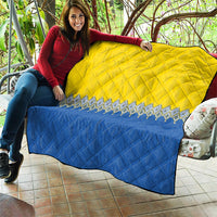 Ukraine Trident Symbol Quilt Ukrainian Flag Inspired