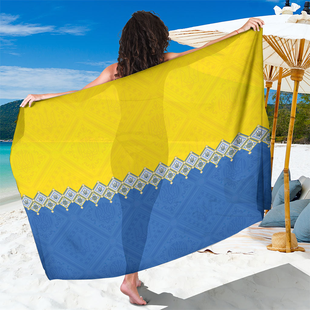 Ukraine Trident Symbol Sarong Ukrainian Flag Inspired