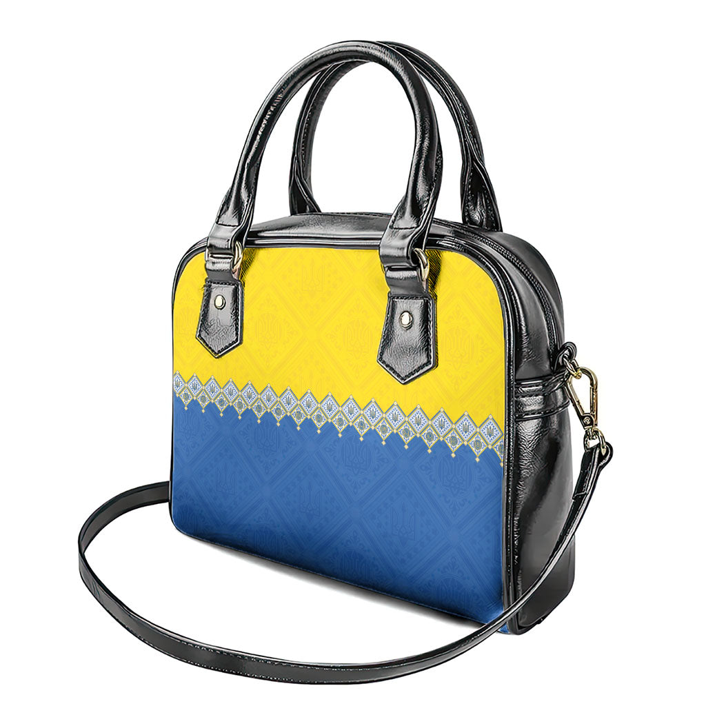 Ukraine Trident Symbol Shoulder Handbag Ukrainian Flag Inspired