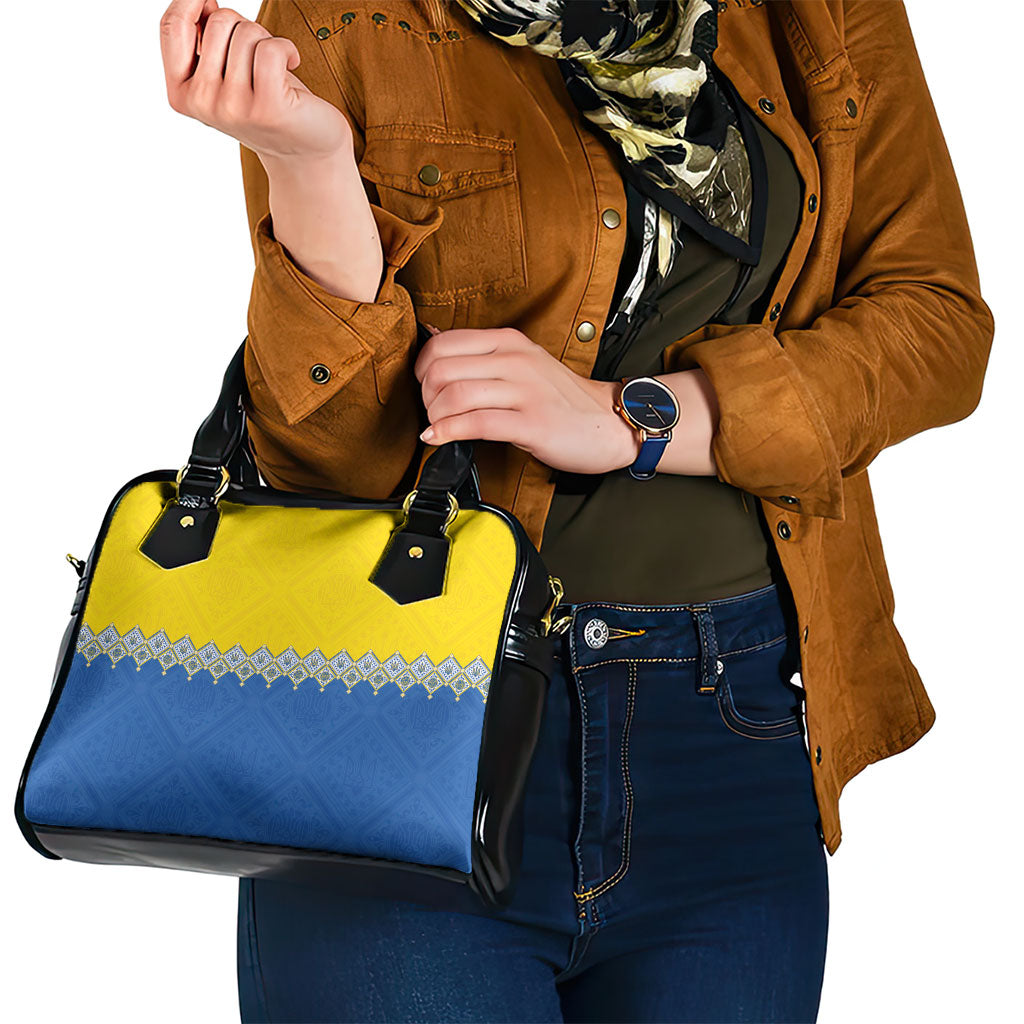 Ukraine Trident Symbol Shoulder Handbag Ukrainian Flag Inspired