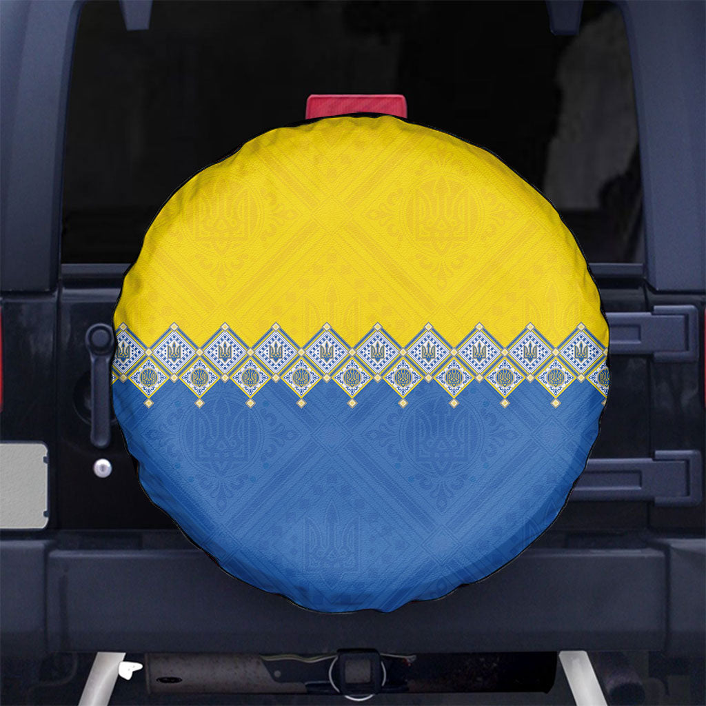 Ukraine Trident Symbol Spare Tire Cover Ukrainian Flag Inspired