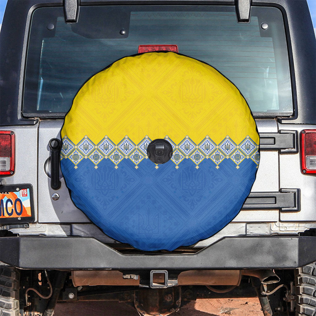 Ukraine Trident Symbol Spare Tire Cover Ukrainian Flag Inspired