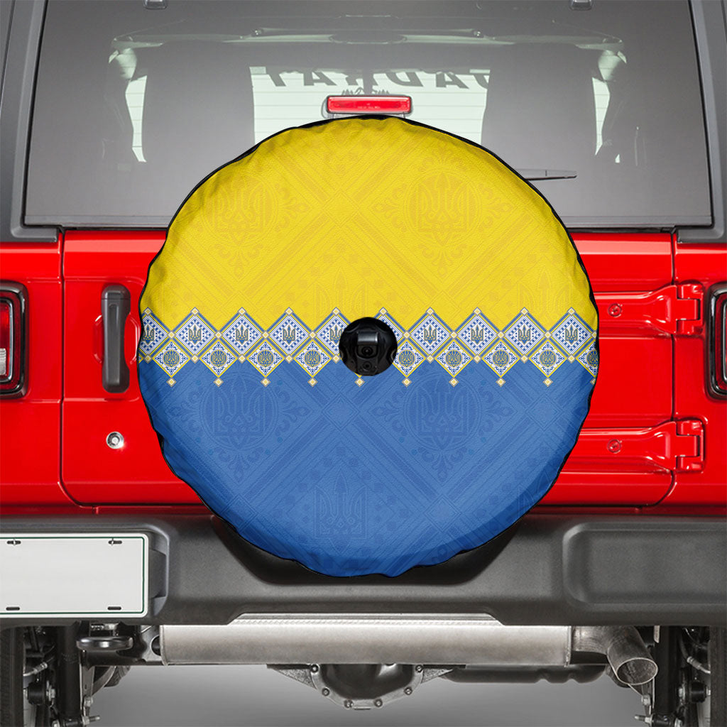 Ukraine Trident Symbol Spare Tire Cover Ukrainian Flag Inspired