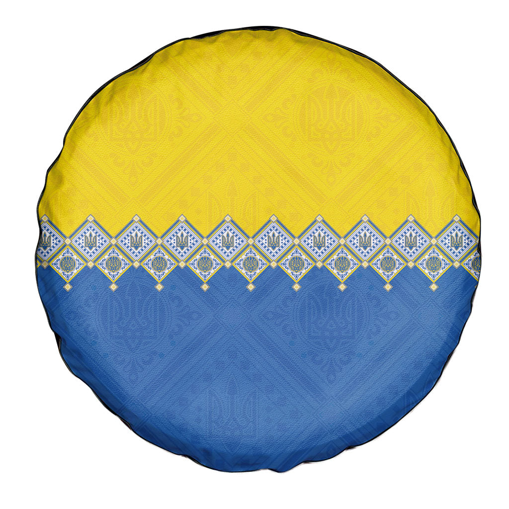 Ukraine Trident Symbol Spare Tire Cover Ukrainian Flag Inspired
