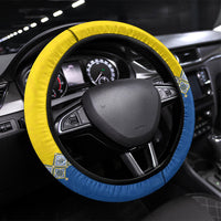 Ukraine Trident Symbol Steering Wheel Cover Ukrainian Flag Inspired