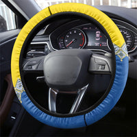 Ukraine Trident Symbol Steering Wheel Cover Ukrainian Flag Inspired