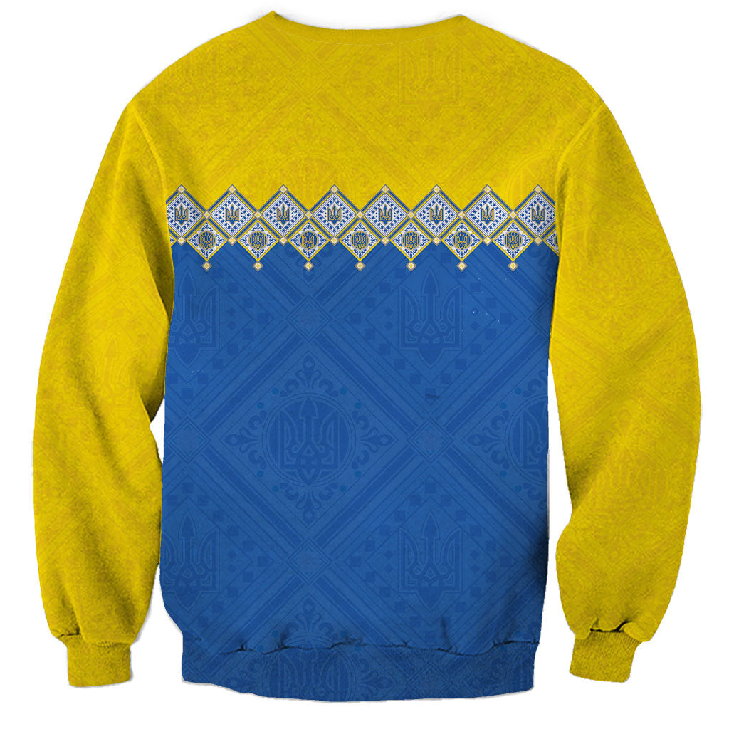 Ukraine Trident Symbol Sweatshirt Ukrainian Flag Inspired