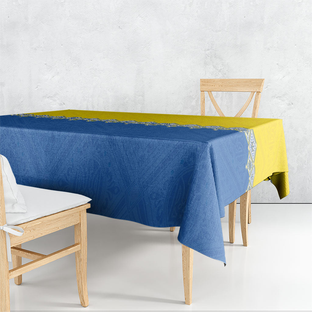 Ukraine Trident Symbol Tablecloth Ukrainian Flag Inspired