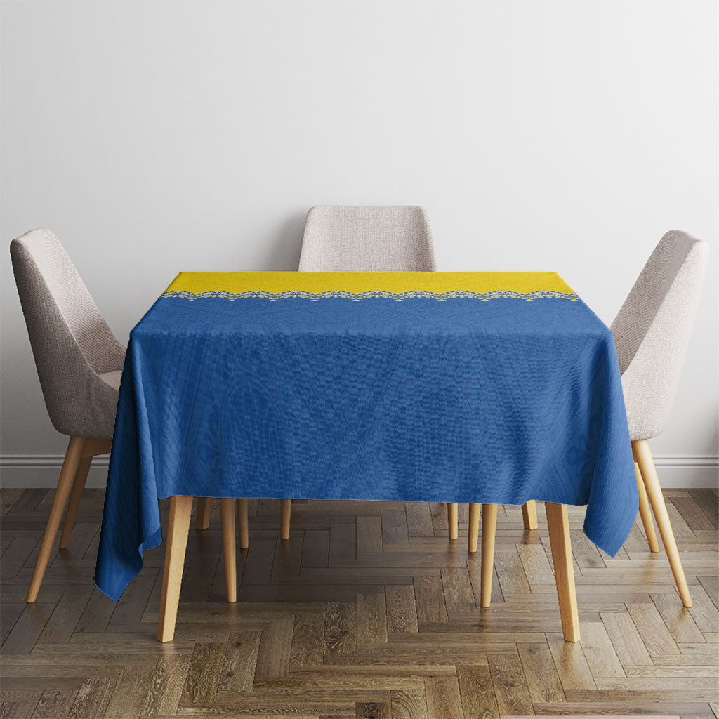 Ukraine Trident Symbol Tablecloth Ukrainian Flag Inspired