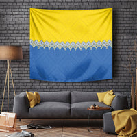 Ukraine Trident Symbol Tapestry Ukrainian Flag Inspired