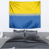 Ukraine Trident Symbol Tapestry Ukrainian Flag Inspired