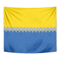 Ukraine Trident Symbol Tapestry Ukrainian Flag Inspired