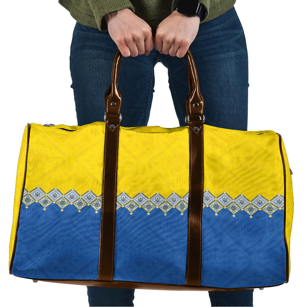 Ukraine Trident Symbol Travel Bag Ukrainian Flag Inspired