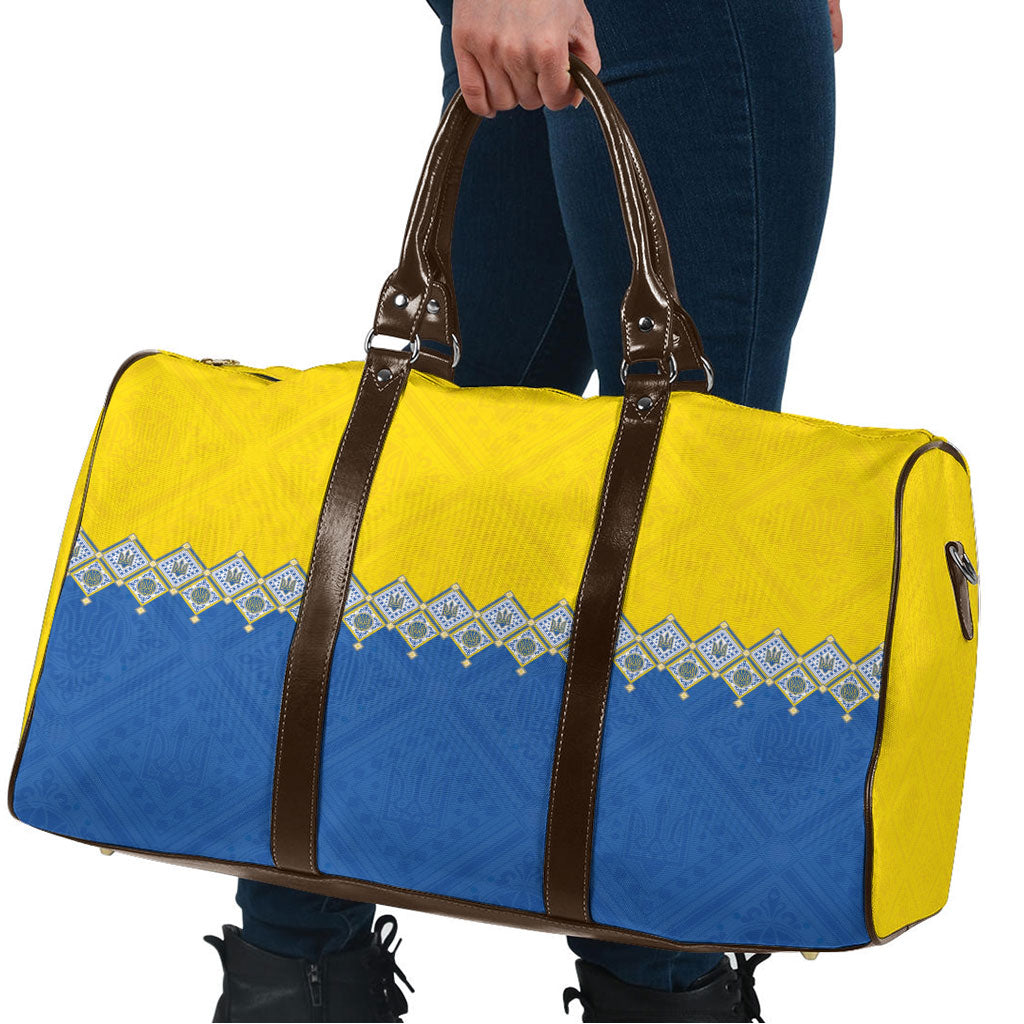 Ukraine Trident Symbol Travel Bag Ukrainian Flag Inspired