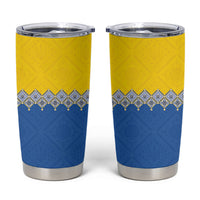 Ukraine Trident Symbol Tumbler Cup Ukrainian Flag Inspired