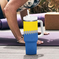 Ukraine Trident Symbol Tumbler With Handle Ukrainian Flag Inspired